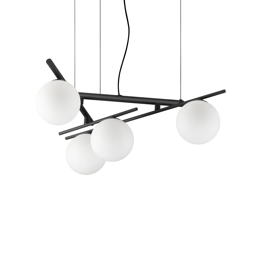Lampadario Sfere in Vetro a Bracci Orientabili Atlas SP4