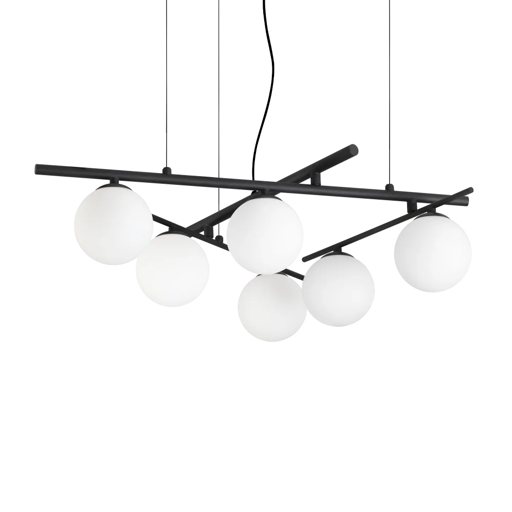Lampadario Sfere in Vetro a Bracci Orientabili Atlas SP6