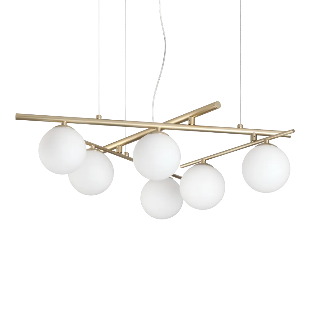 Lampadario Sfere in Vetro a Bracci Orientabili Atlas SP6