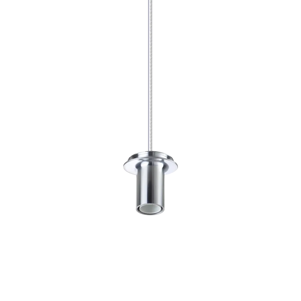 Montatura in metallo E14 per vetro Ø20cm cavo 5mt, Alluminio, Diamantlux