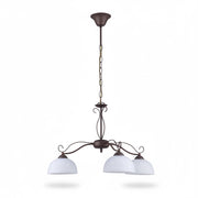 Lampadario Classico 3 Luci Vetro Alabastro ANITA/3 DIAMANTLUX