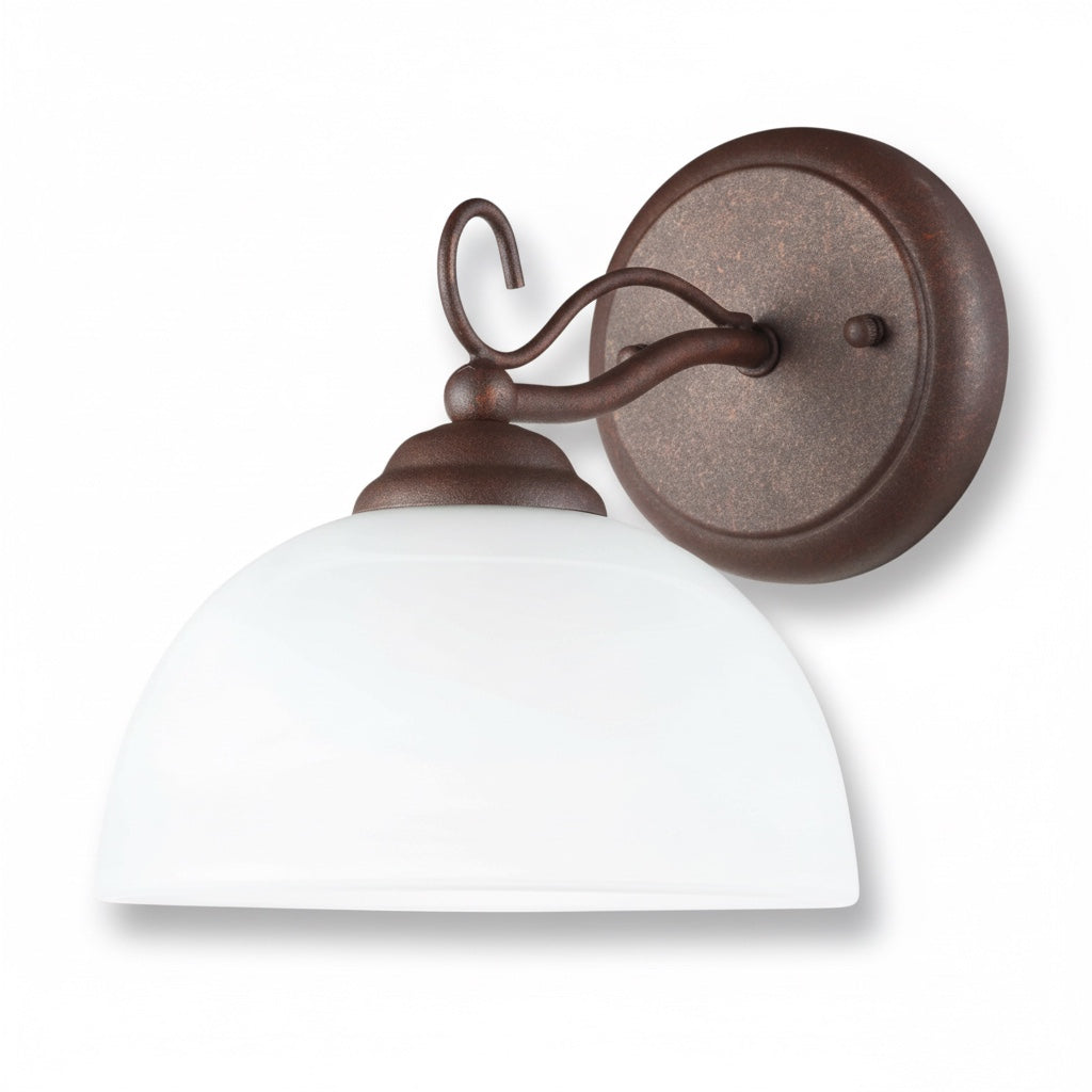 Applique da parete classica metallo marrone e vetro alabastro Diamantlux ANITA-AP1