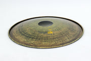 4114-D20 diffusore piatto in metallo E27 d.20 cm finitura marrone smaltato bianco DIAMANTLUX