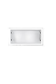 Applique da Parete 2 Luci in Vetro Bianco e Cromo Perenz Frame 5743 B Bianco