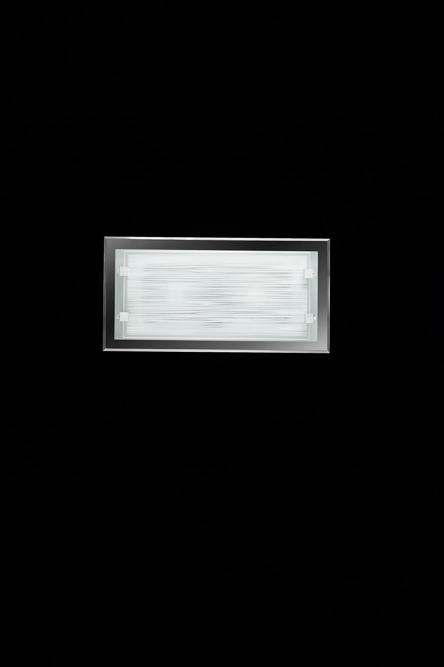 Applique da Parete 2 Luci in Vetro Bianco e Cromo Perenz Frame 5743 ST Bianco striato