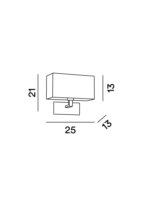 Disegno tecnico quotato applique Perenz Para Hotel 5880