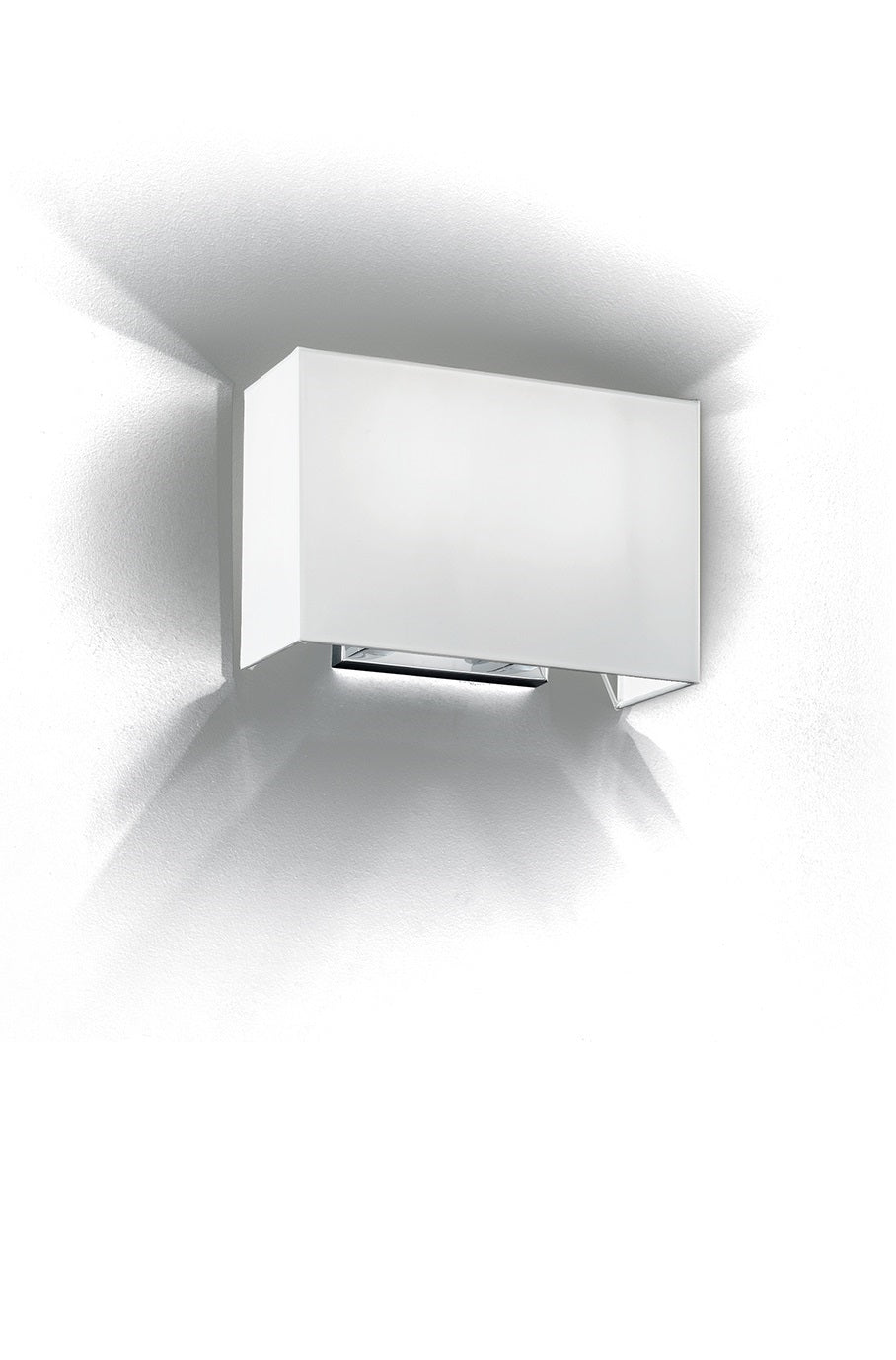 Applique 2 Luci con Paralume in Tessuto Cromo Spazzolato Perenz Para Hotel 5881 CR Cromo spazzolato