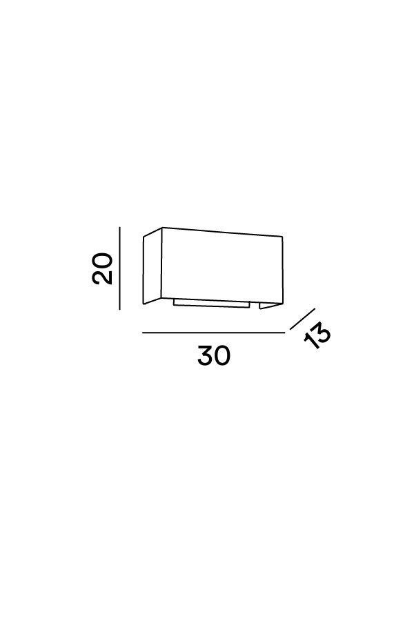 Disegno tecnico quotato applique Perenz Para Hotel 5881