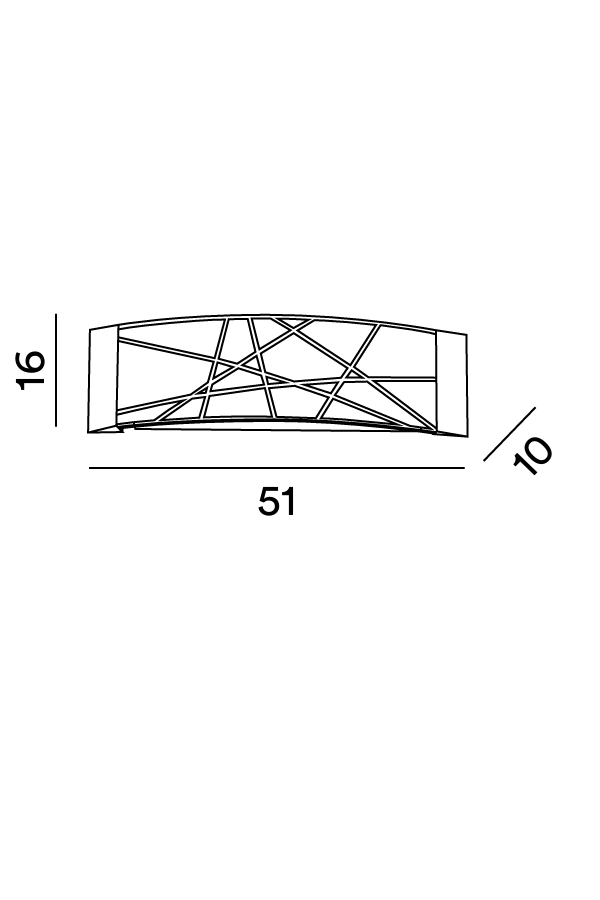 Disegno tecnico quotato applique Perenz Fish 5946