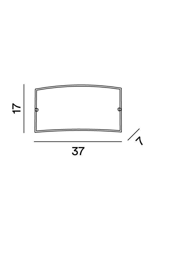 Disegno tecnico quotato applique Perenz Drop 6088