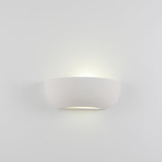 Applique da Parete, Quarto di Cerchio, Bianco Tinteggiabile, Ceramica, Isyluce 610 SEMIQUARTO