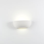 Applique da Parete, Quarto di Cerchio, Bianco Tinteggiabile, Ceramica, Isyluce 611 SEMIQUARTO