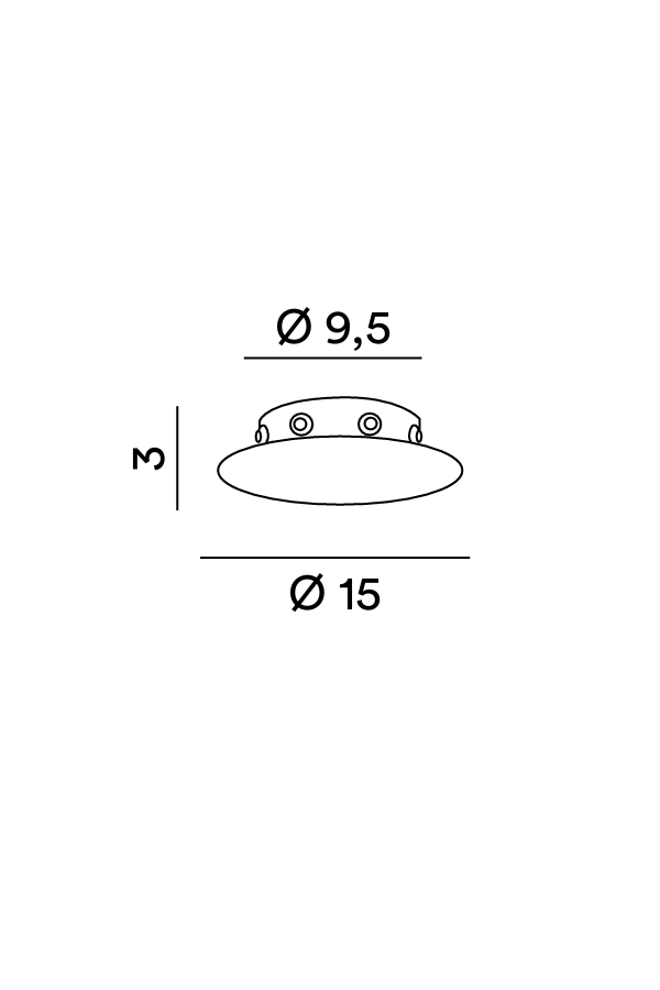 Disegno tecnico quotato rosone Perenz 6255