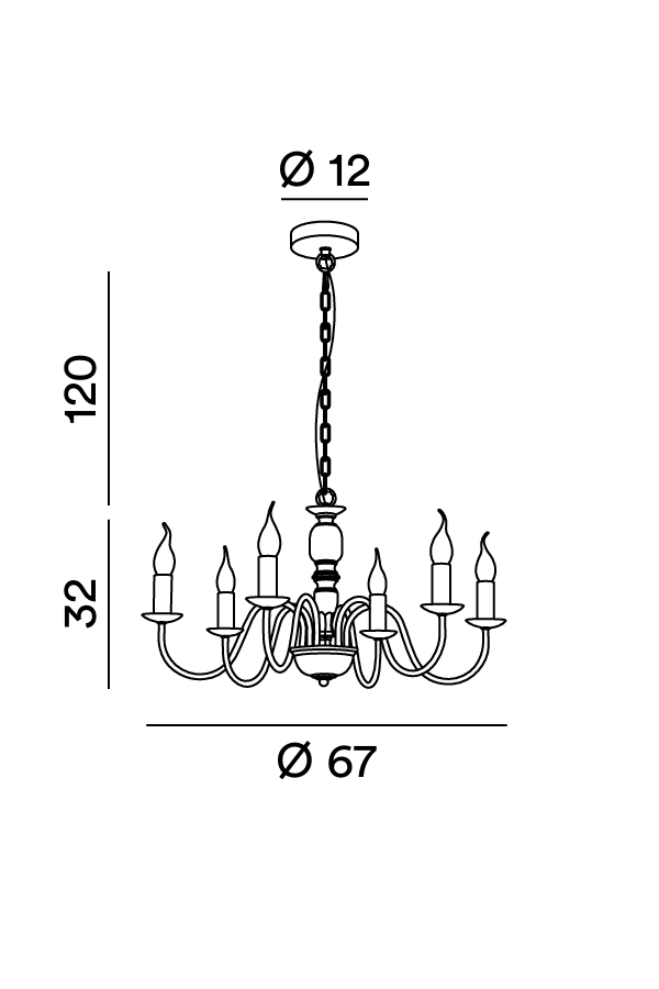 Perenz Ducale 6262 - Disegno tecnico e misure