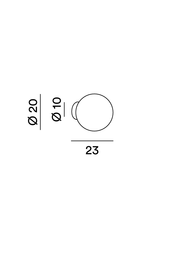 Disegno tecnico quotato applique Perenz Grape 6349