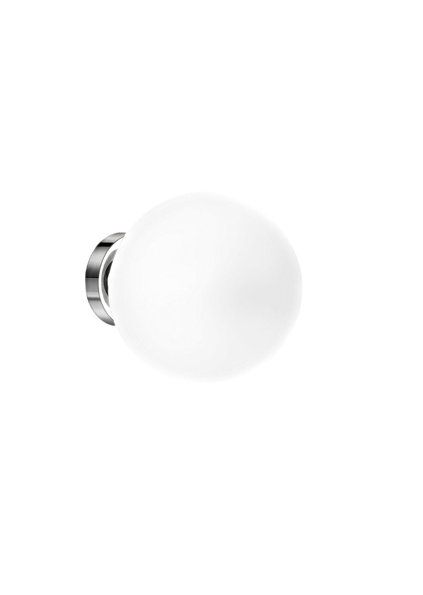 Applique in Vetro Soffiato Bianco Satinato e Cromo Perenz Grape 6349 Bianco