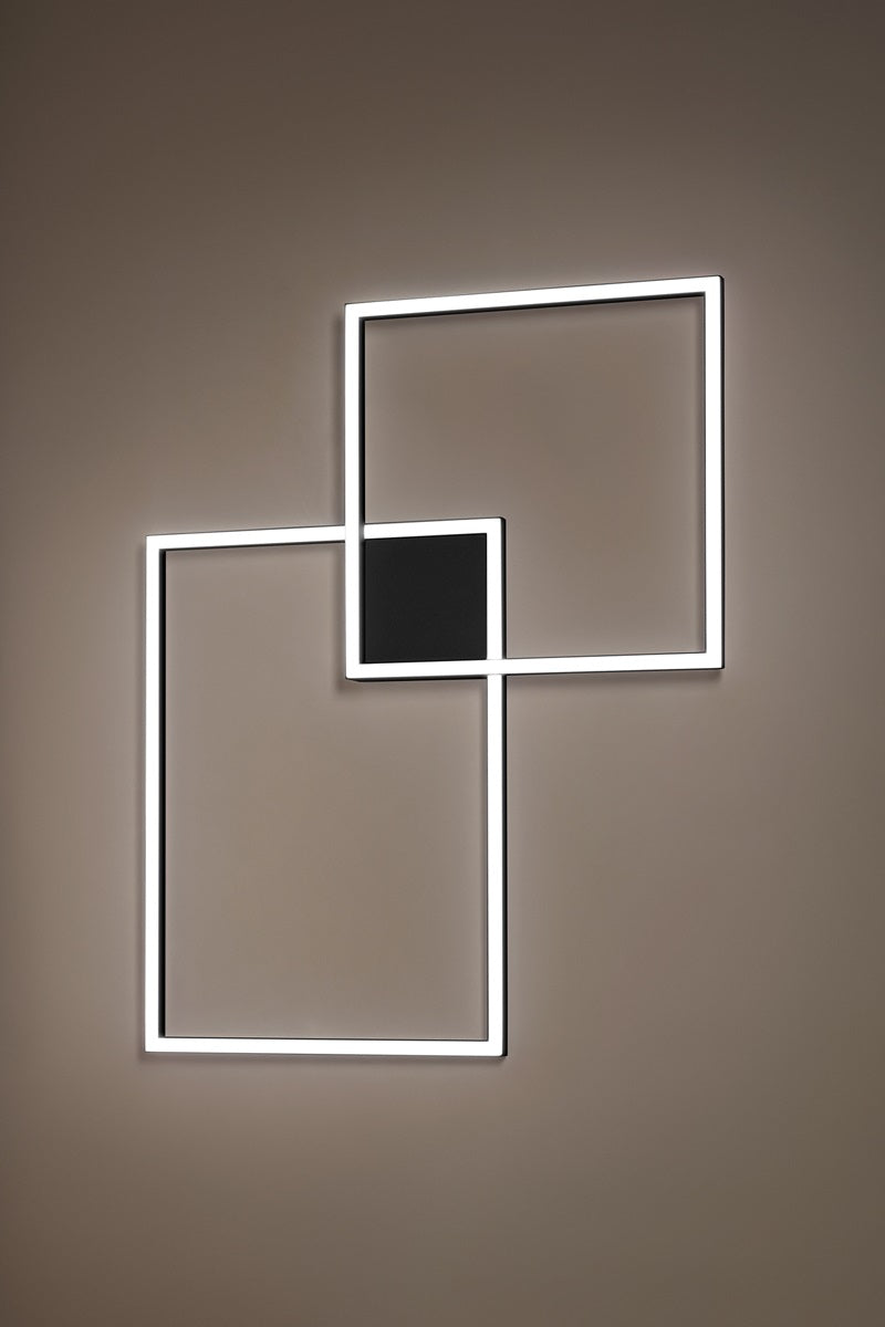 Plafoniera Cross 6596 Nero - Perenz