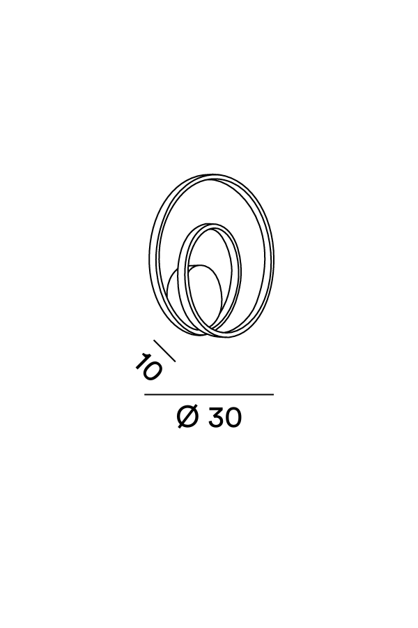 Disegno tecnico quotato applique Perenz Ritmo 6619