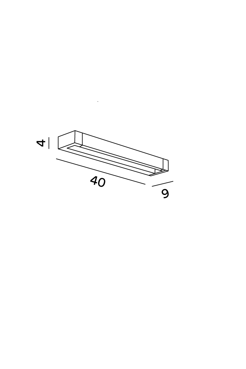 Disegno tecnico quotato applique Perenz Sway 6630