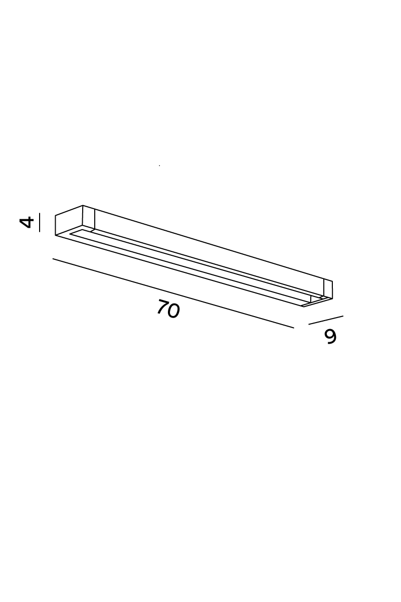 Disegno tecnico quotato applique Perenz Sway 6632