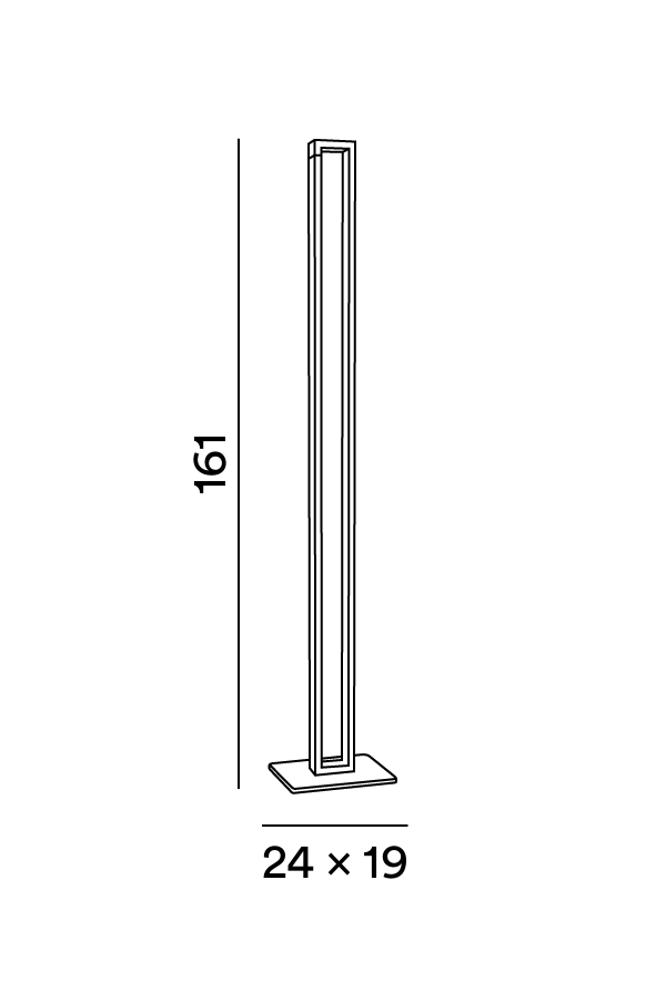 Disegno tecnico quotato piantana Perenz Sway 6633