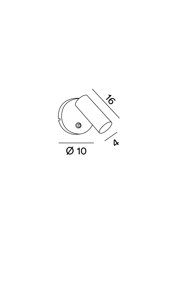 Disegno tecnico quotato applique Perenz Canor 6640