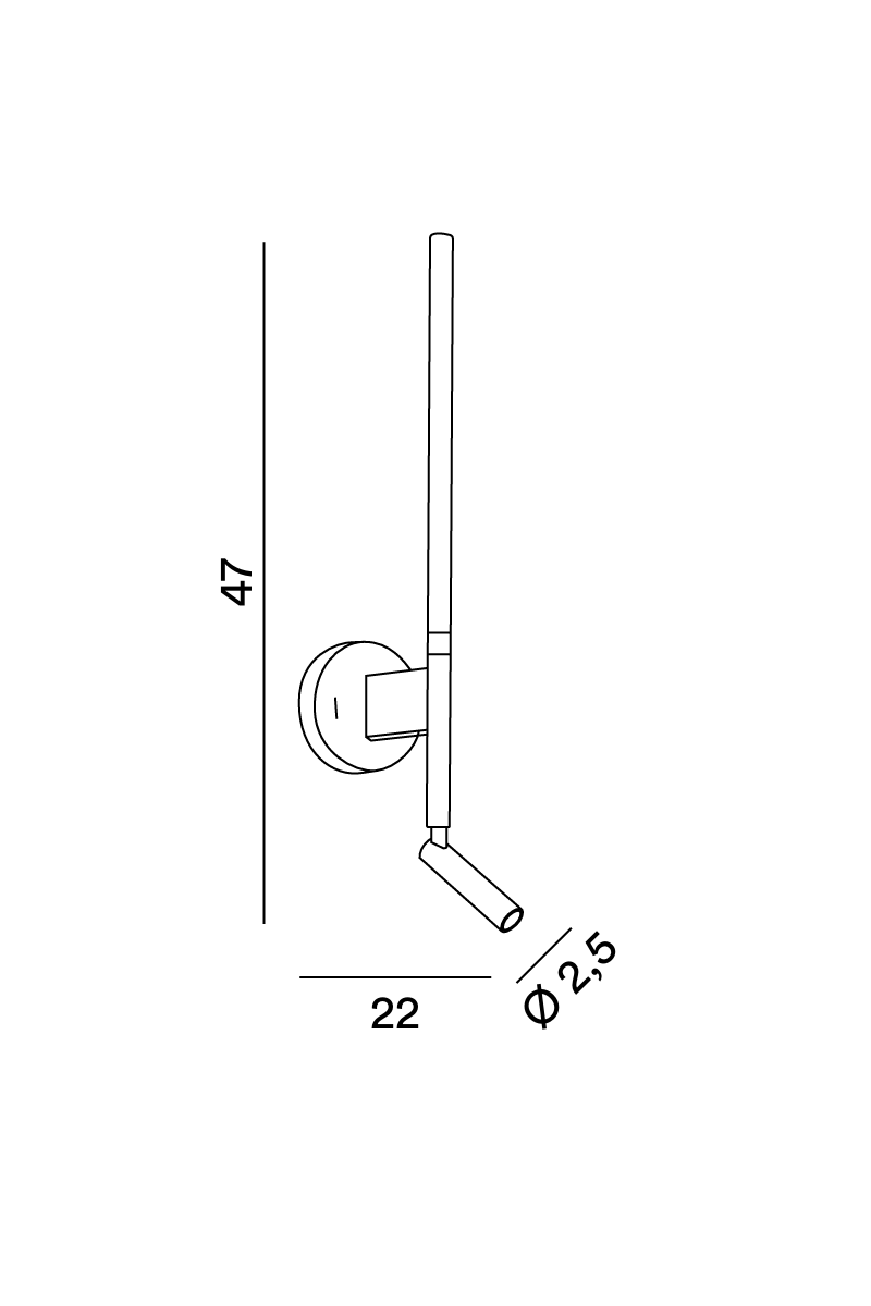 Disegno tecnico quotato applique Perenz Ramon 6654