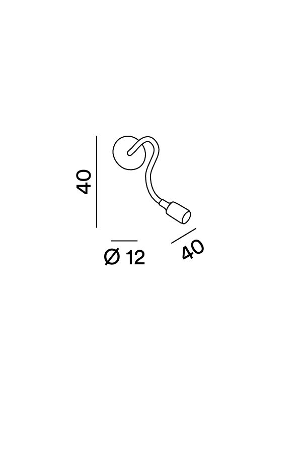 Disegno tecnico quotato applique Perenz Bulbo 6682