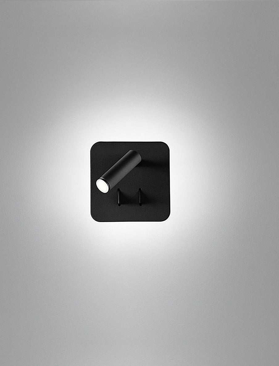 Applique LED Perenz Plug 6704 nera orientabile con interruttore