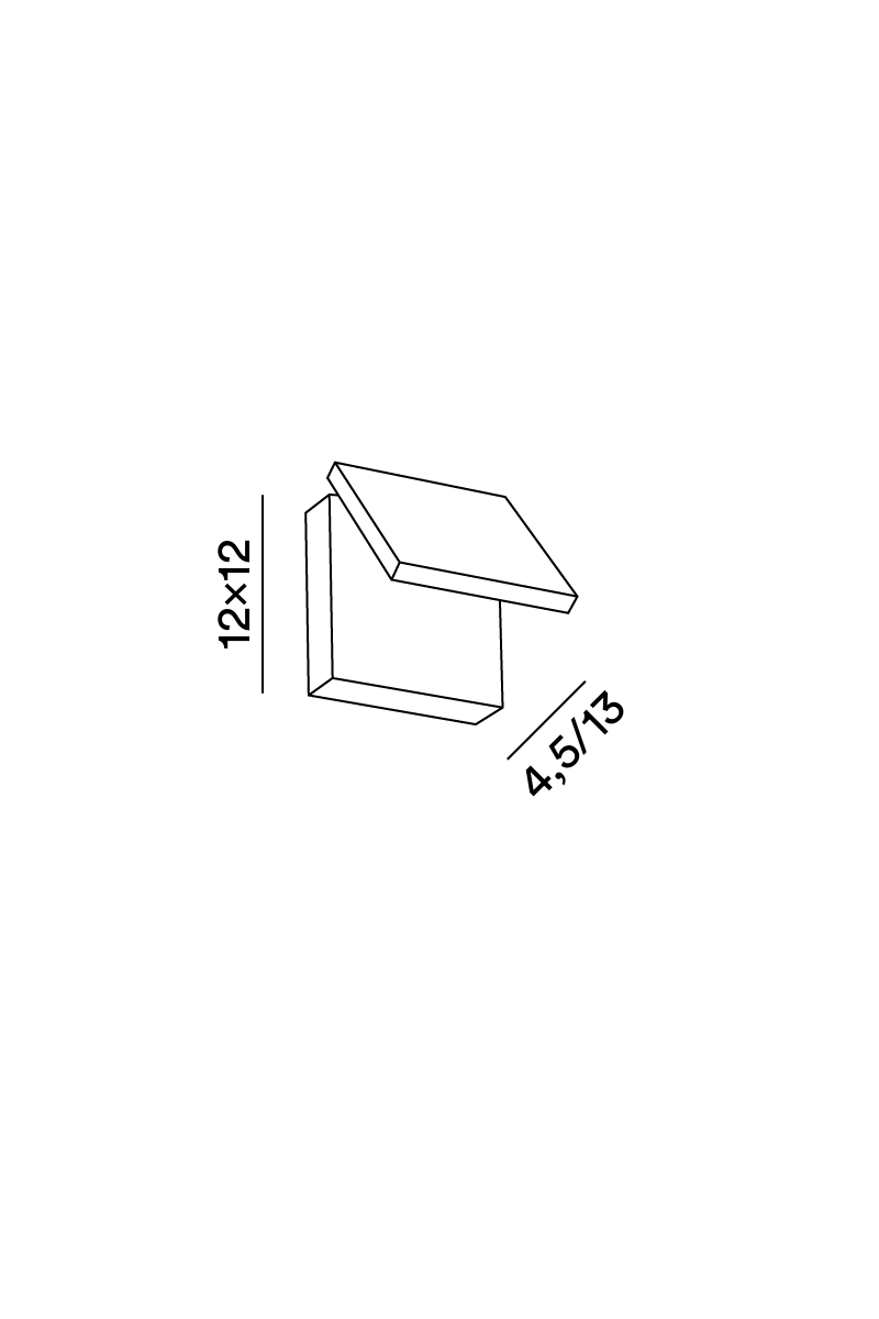Disegno tecnico quotato applique Perenz Secret 6706