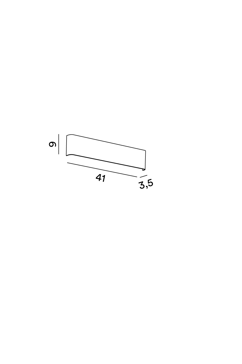 Disegno tecnico quotato applique Perenz Way 6708