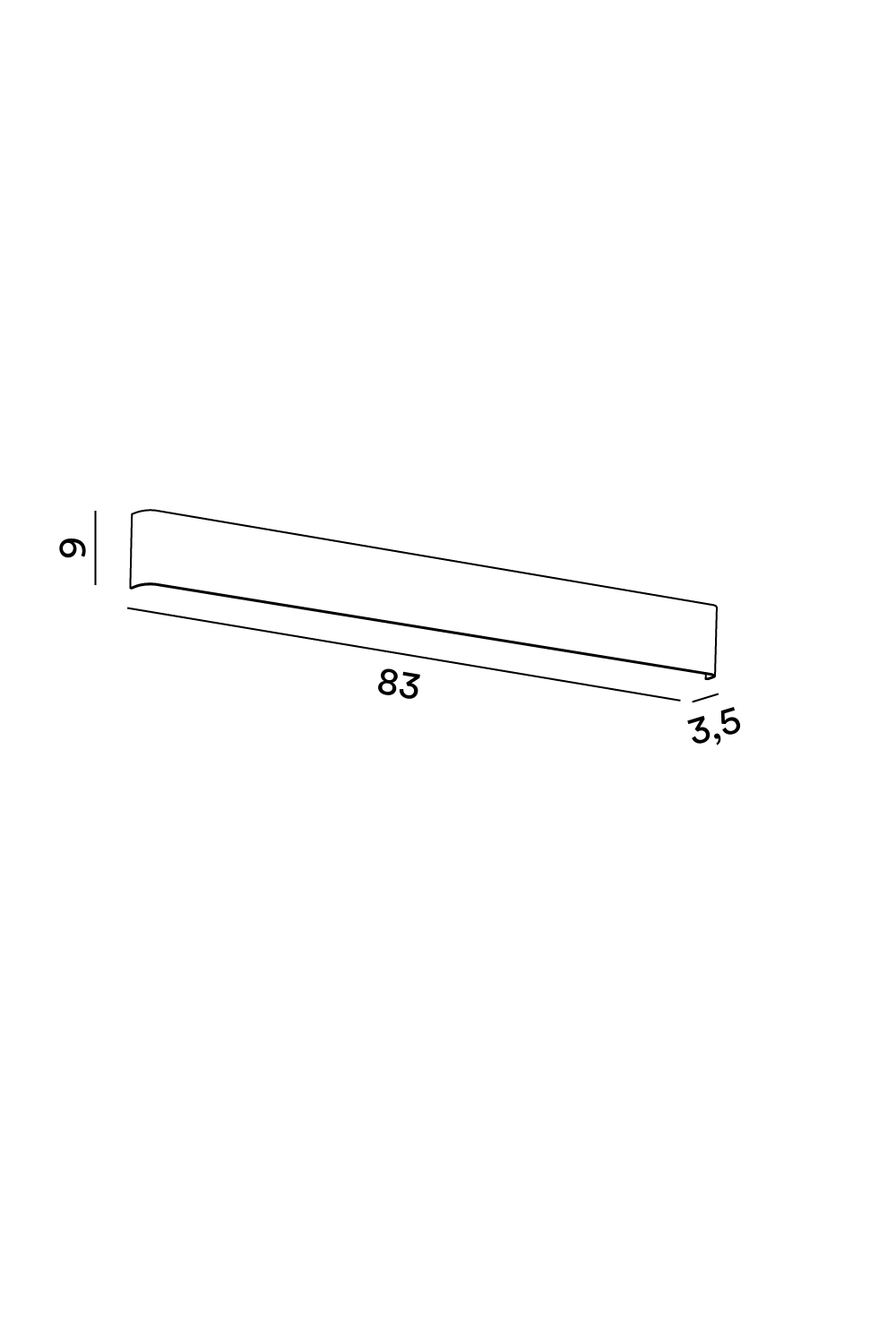 Disegno tecnico quotato applique Perenz Way 6712
