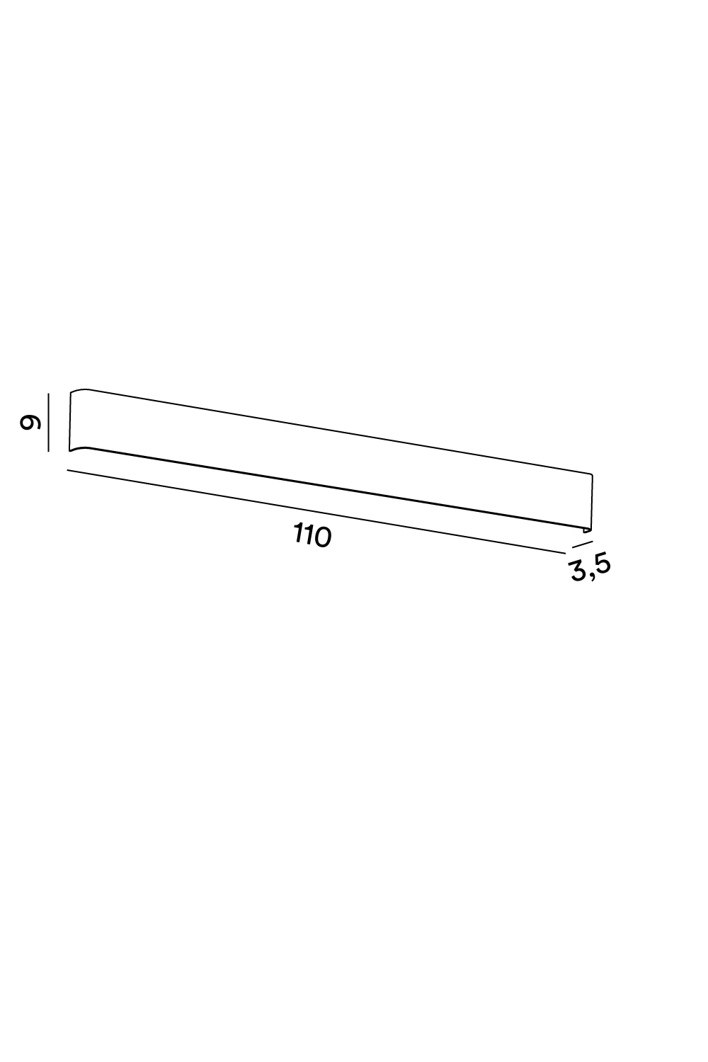 Disegno tecnico quotato applique Perenz Way 6713