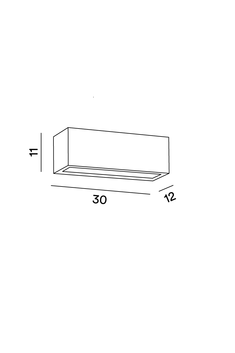 Disegno tecnico quotato applique Perenz Step 6732
