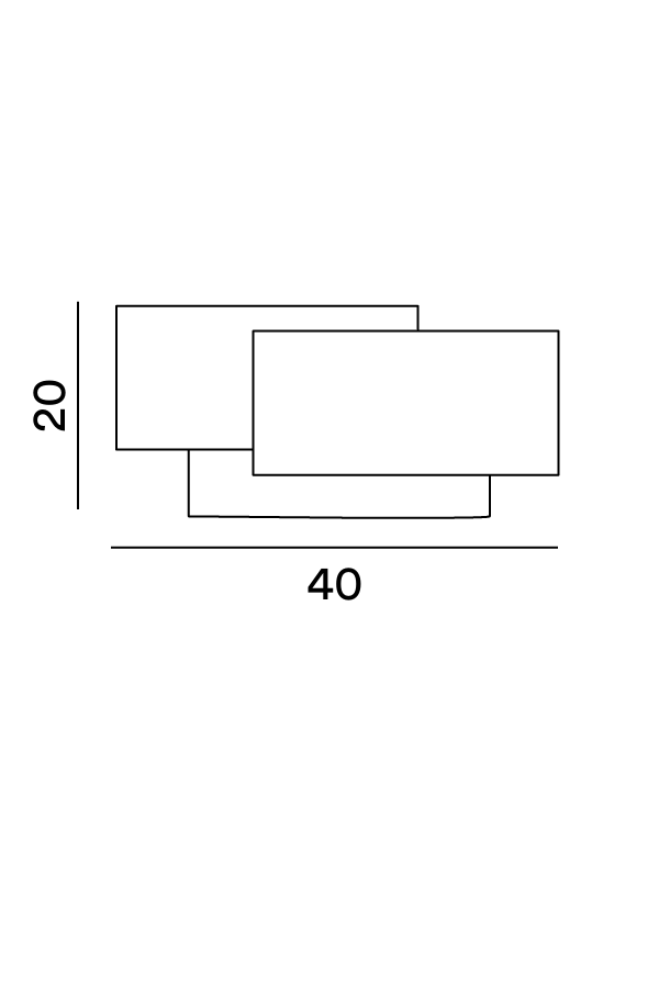 Disegno tecnico quotato applique Perenz Dip 6750