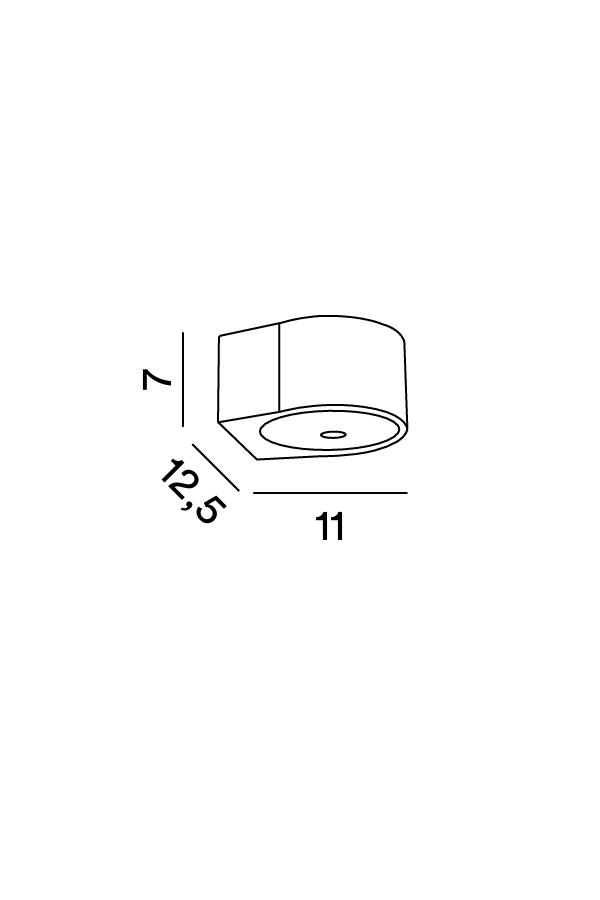 Disegno tecnico quotato applique Perenz Vision 6770