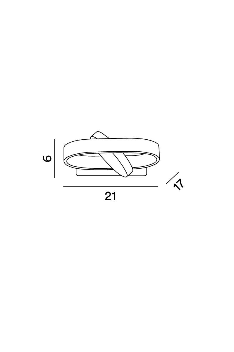 Disegno tecnico quotato applique Perenz Belt 6776