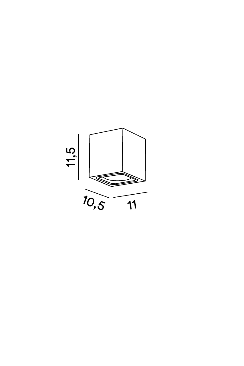 Disegno tecnico quotato applique Perenz Totem 6826