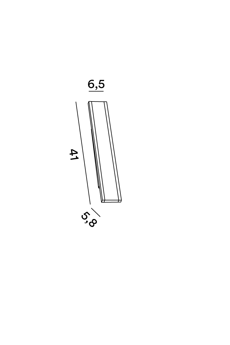 Disegno tecnico quotato applique Perenz Kante 6992