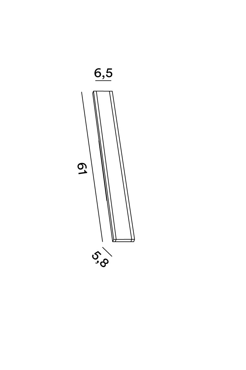 Disegno tecnico quotato applique Perenz Kante 6994