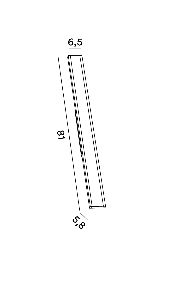 Disegno tecnico quotato applique Perenz Kante 6996