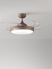 Ventilatore da Soffitto con Pale a Scomparsa OPEN+ 7165 MM CT, Marrone Metallizzato, Perenz