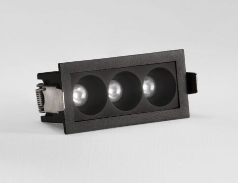 Faretto da Incasso 3 luci Isyluce Exacta 731B/731BN nero