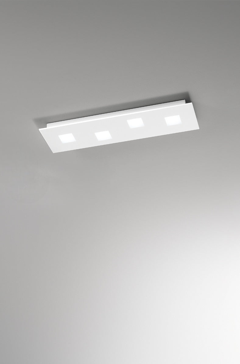 Plafoniera Perenz Pixel 8010 bianca 4 luci GX53
