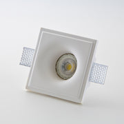 Faretto in gesso quadrato ad incasso a scomparsa tinteggiabile GU10 - Isyluce GYPSOS 803