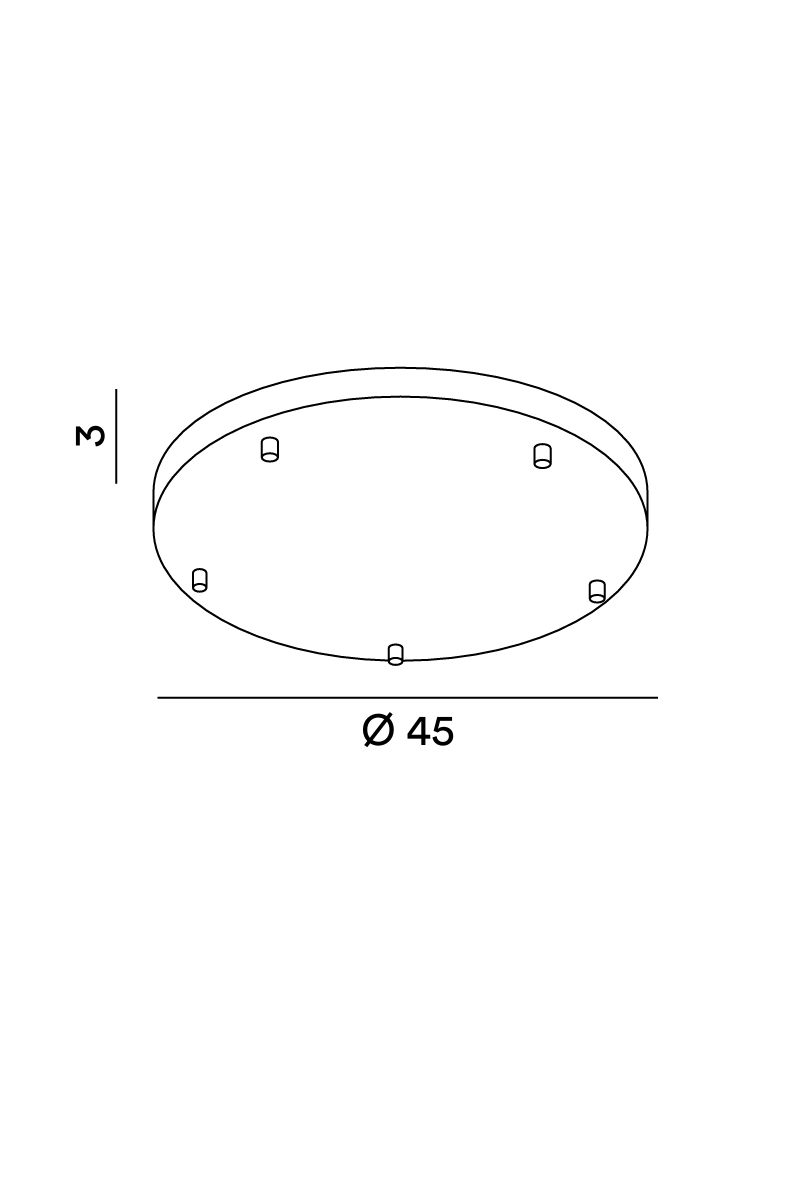 Disegno tecnico quotato rosone Perenz 8032