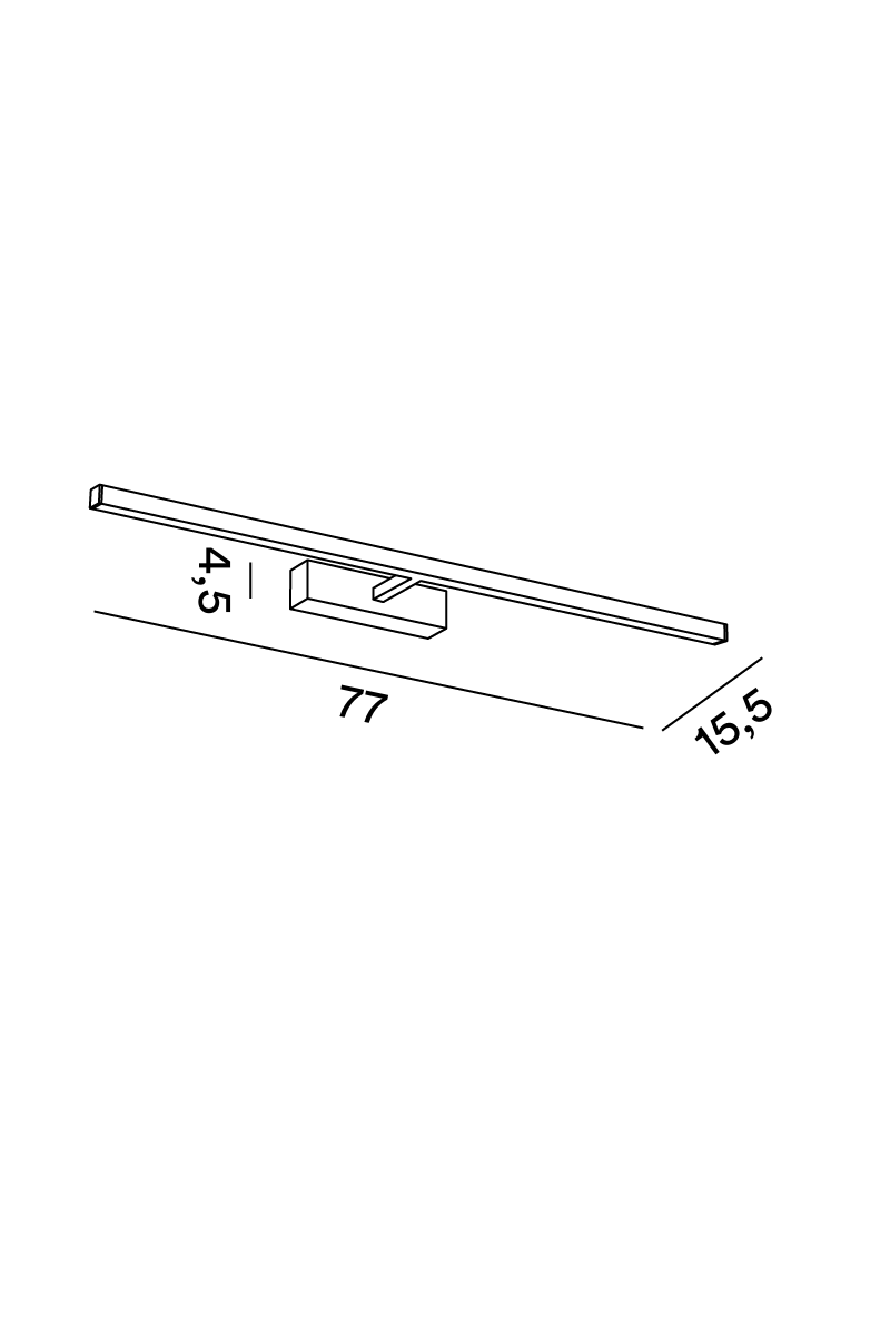 Disegno tecnico quotato applique Perenz Riga 8042