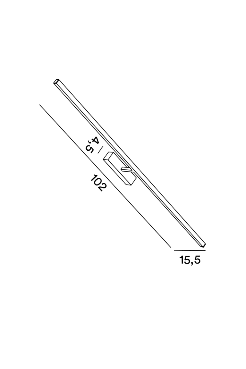 Disegno tecnico quotato applique Perenz Riga 8044