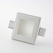 Faretto in gesso quadrato ad incasso a scomparsa tinteggiabile GU10 - Isyluce GYPSOS 805