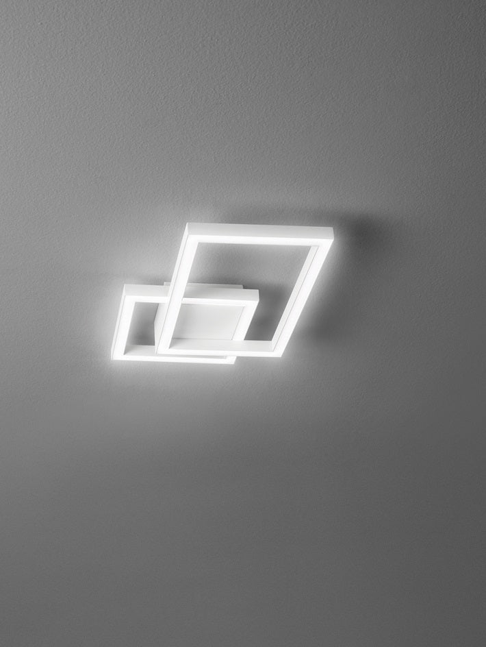 Plafoniera Cross 8058 Bianco - Perenz
